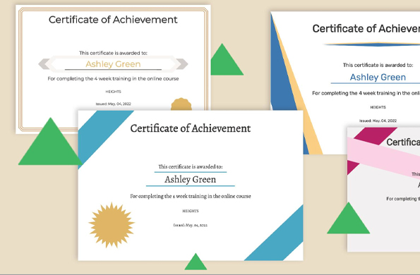 Certificates